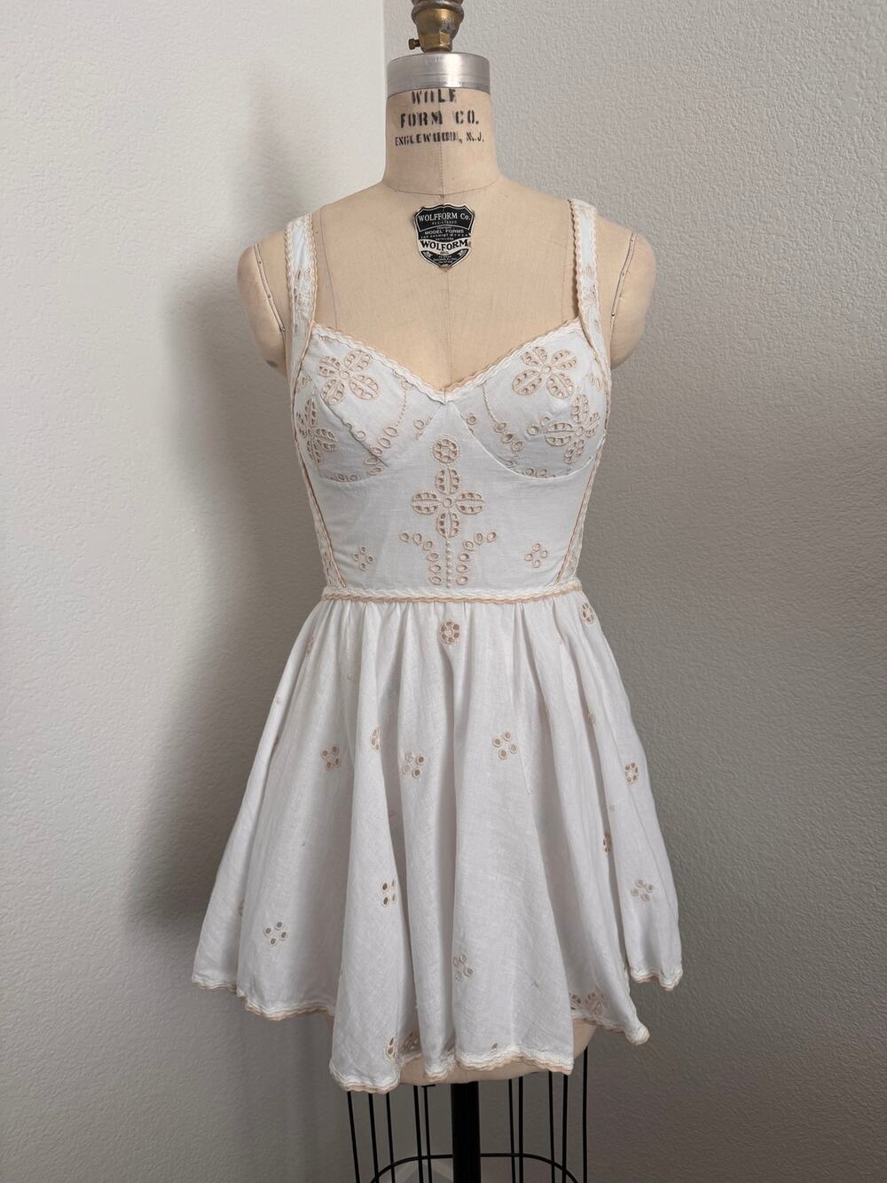Charo Ruiz Ibiza | NWT White Eyelet Broderie Anglaise Mini Dress size XS